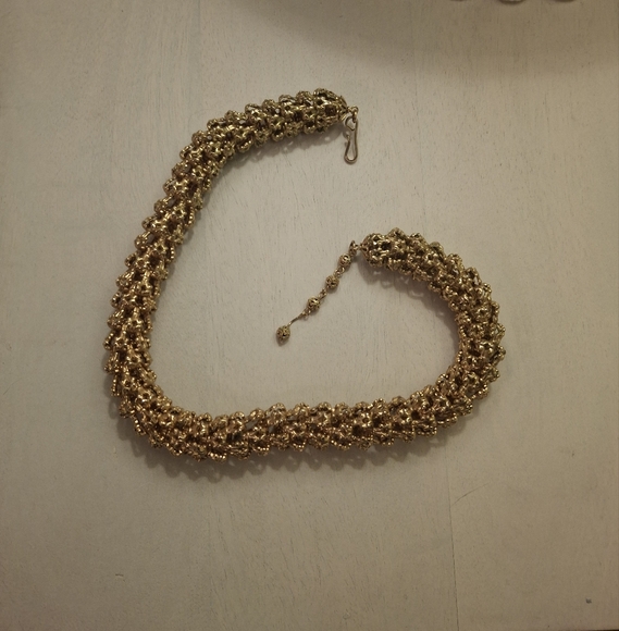 Gold Choker Necklace Statement Piece - Picture 4 of 10